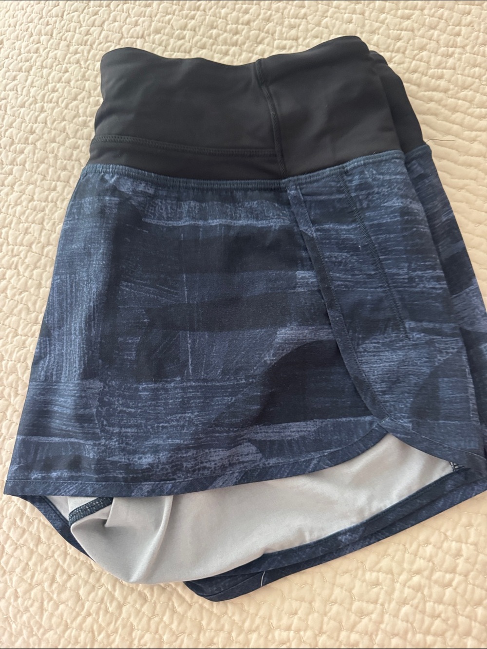 lululemon athletica Black and Navy Athletic Skort